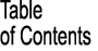 Table of Contents