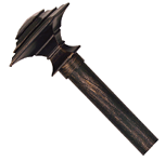 A black statue of a man with a large penis. AI generated content