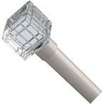 A clear glass object with a square pattern on it. AI generated content