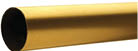 A gold colored pipe is shown in a close up view. AI generated content