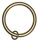 A gold ring with a curved design. AI generated content