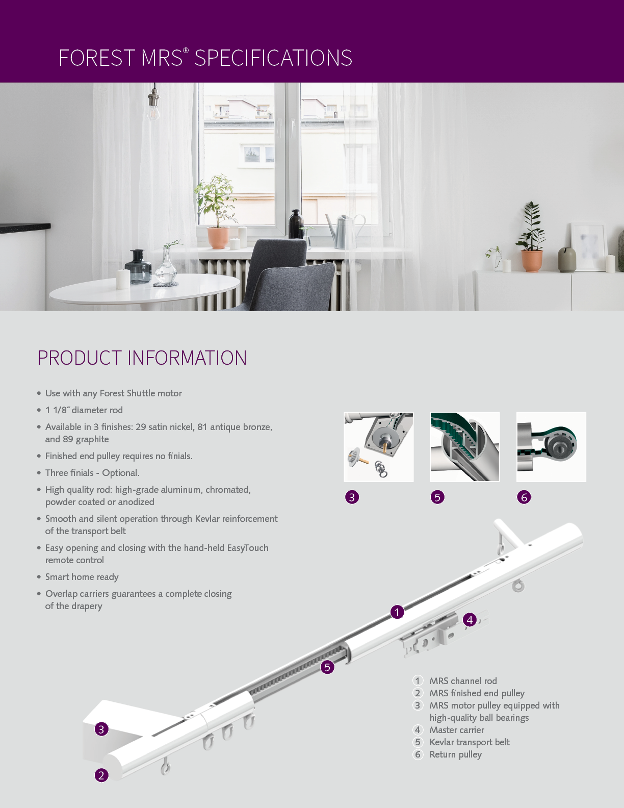 A brochure for a product that is displayed in a white room with a table and chairs. AI generated content