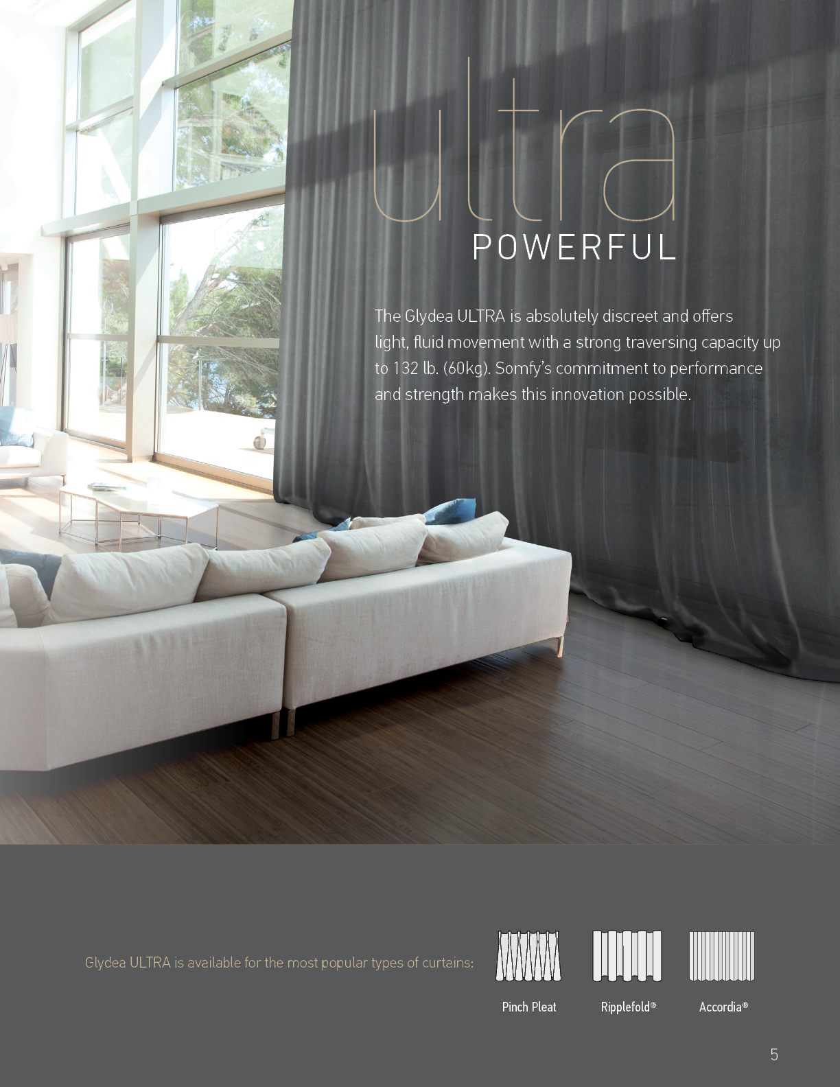 A couch with a white pillow on it is in front of a large window. AI generated content