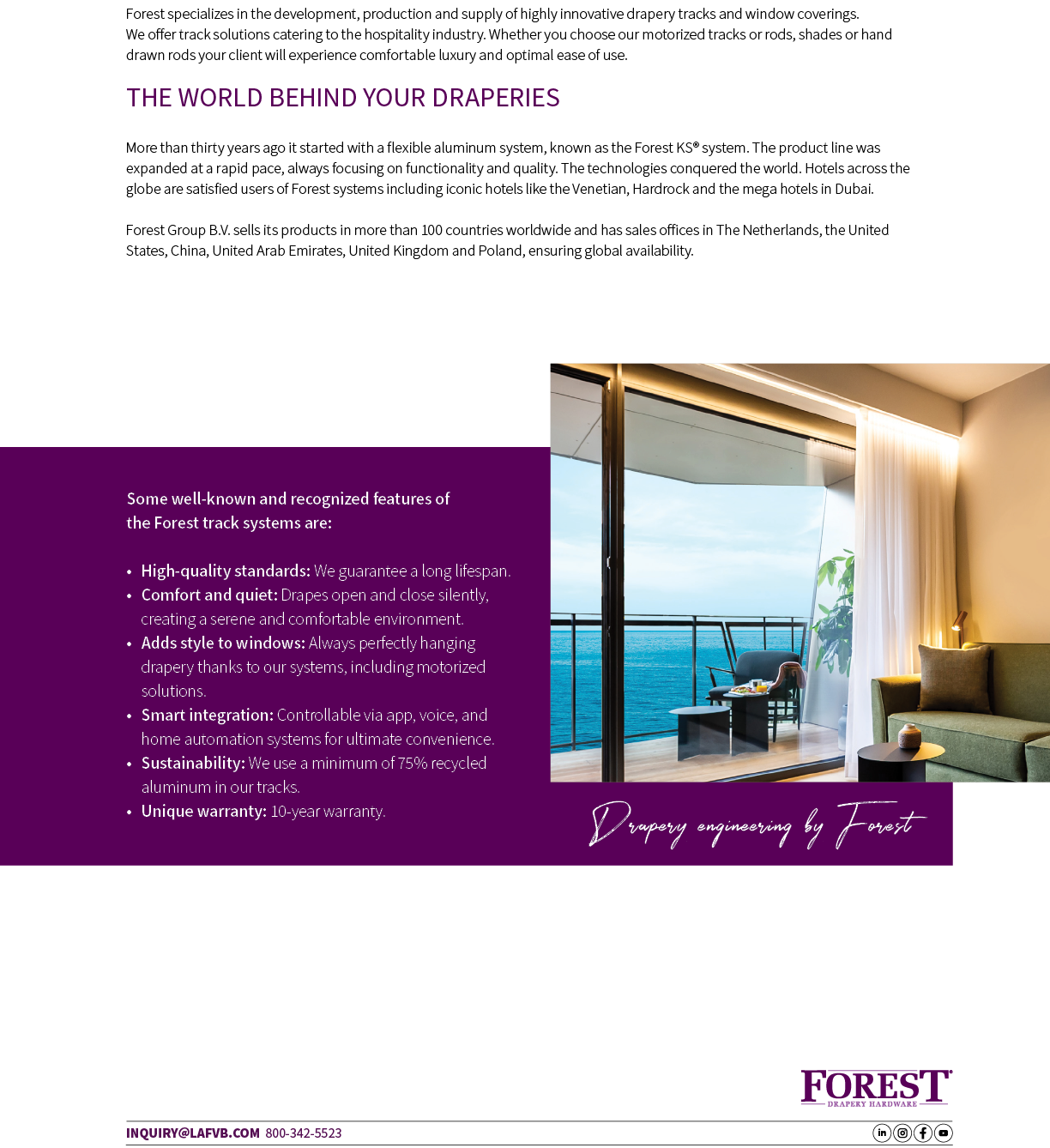 A brochure for a hotel room with a large glass door, a couch, and a chair. AI generated content