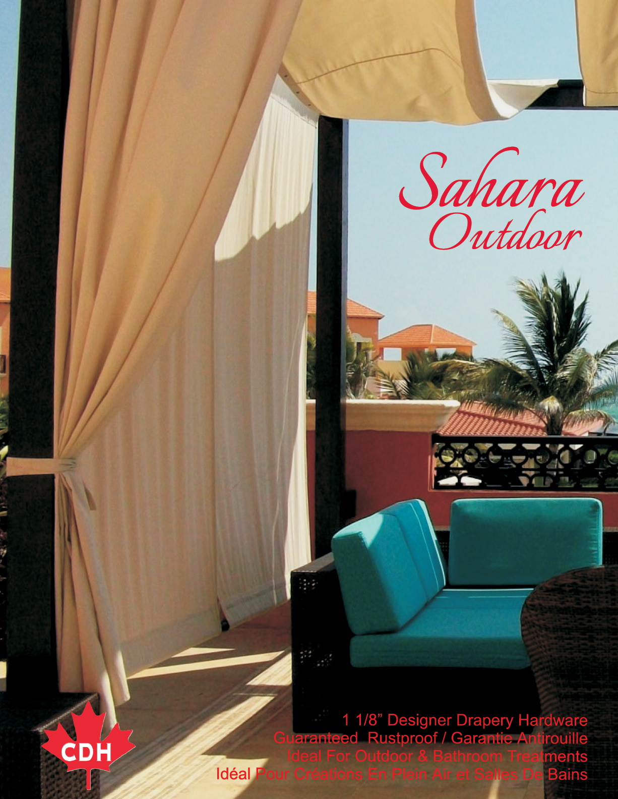 A blue and green outdoor couch is shown in front of a building. AI generated content