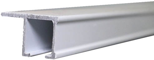 A white wall with a silver colored piece of metal on it. AI generated content