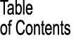 Table of Contents